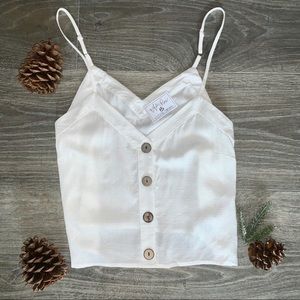 ☆Cropped Button Down Tank☆
